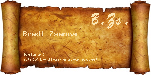 Bradl Zsanna névjegykártya